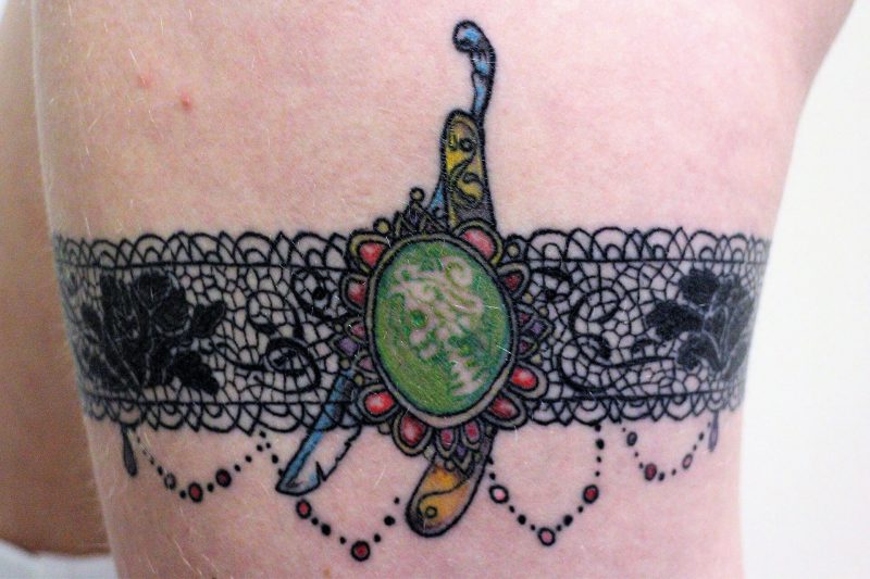 Cosmopolitan Tattoo - Création, jarretière vintage début 20eme
